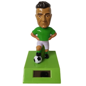 Solcelle figur Fodboldspiller Grøn h:11cm